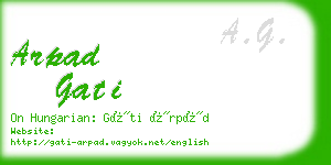 arpad gati business card